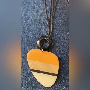 CARACO Leather Strap Pendant Necklace